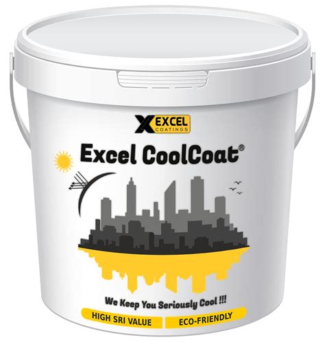 Buy Excel Coatings CoolCoat® - High SRI Heat Reflective Paint - Cool ...