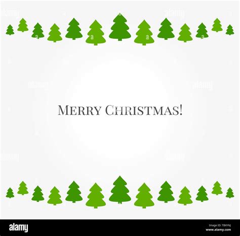 Christmas trees green border. Vector illustration Stock Vector Image ...