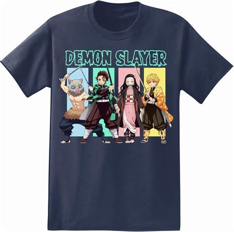 Demon Slayer Mens Anime T-Shirt Kimetsu No Yaiba Shirt Tanjiro Kamado Tee Clothing, Shoes ...