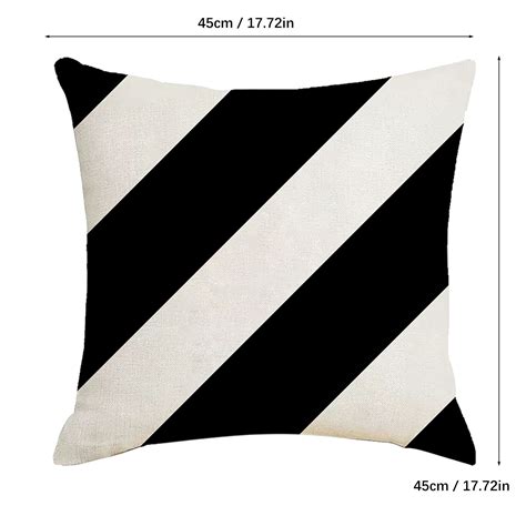 Cotton Pillowcases with zipper better sleep Small pillowcases 45CM Pillowcase Black White Wave ...