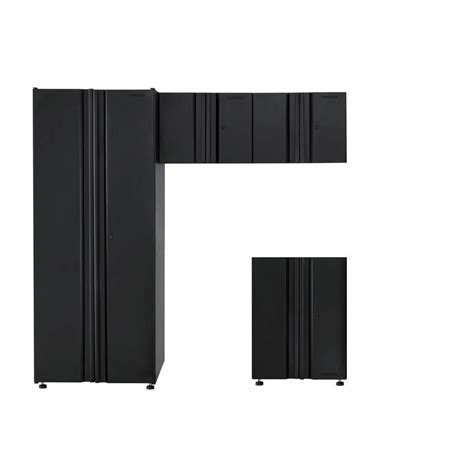 Husky 4-Piece Regular Duty Welded Steel Garage Storage System in Black GS07804-1D - The Home ...