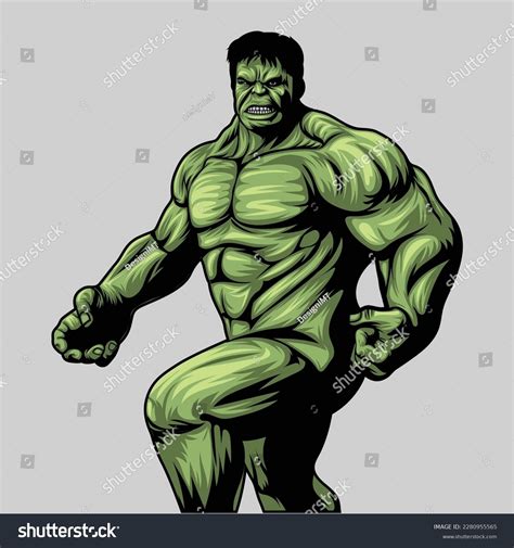 Hulk Vector Art Bodybuilder Vector Illustration Stock Vector (Royalty ...