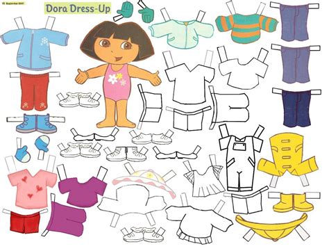 Dora the Explorer - I made the clothes fit, adjusted tabs and added extra outfits to color