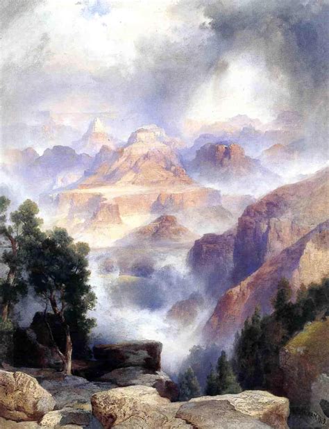 Thomas Moran A Showrey Day, Grand Canyon Painting | Best Paintings For Sale