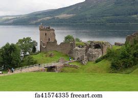 Free art print of Urquhart Loch Ness Castle. Urquhart Castle at sunset beside Loch Ness in ...