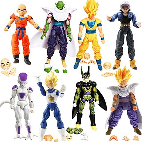 Buy L'OGA Dragon Ball Z 8pcs/Set Dragon Ball DBZ 5" Anime Goku Vegeta Piccolo Gohan Super Saiyan ...