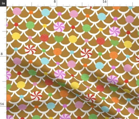 Gingerbread House Roof - Spoonflower