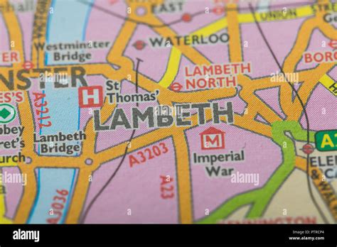 London borough of Lambeth location map Stock Photo - Alamy