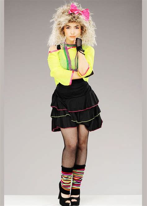 Ladies 1980s Neon Pop Star Costume | 80s theme outfit, Pop star costumes, Themed outfits