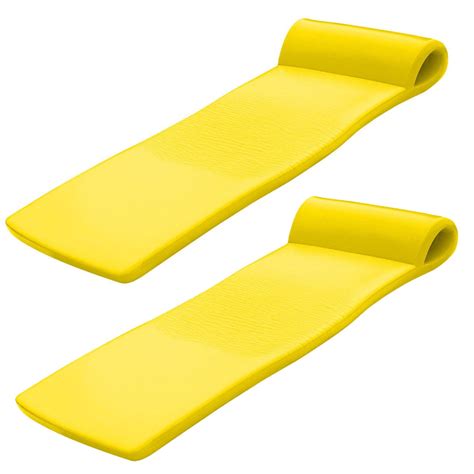 Texas Recreation Sunsation 70 Inch Foam Raft Lounger Pool Float, Yellow (2 Pack) - Walmart.com