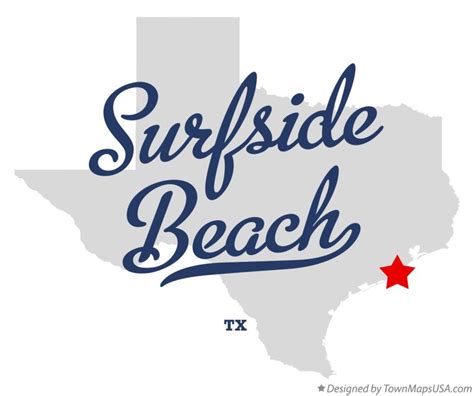 Map of Surfside Beach, TX, Texas