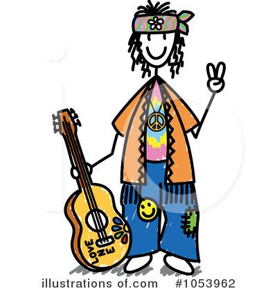 Hippie Man Clipart #1070253 - Illustration by Ralf61