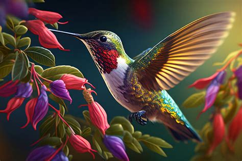 Hummingbird Color Drawings