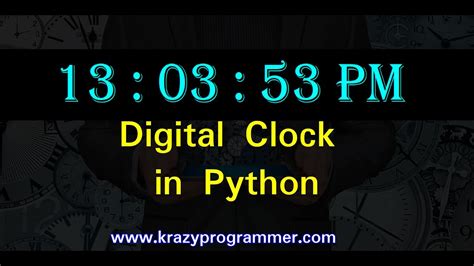 Digital clock using Python with Source Code - YouTube