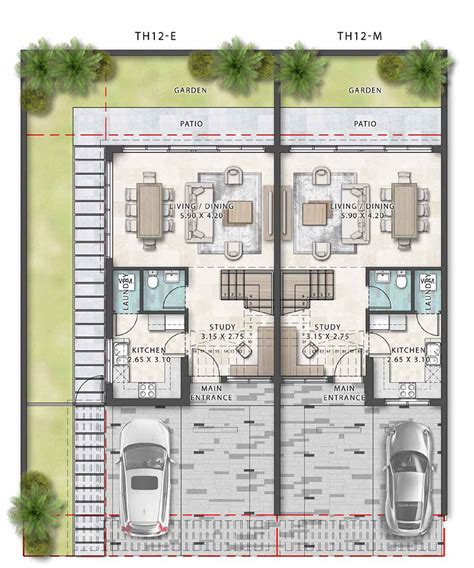 Damac Verona Townhouses at Damac Hills 2 - Floor Plans