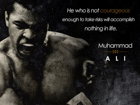 Muhammad Ali Poster Be Courageous Quote Art Print (24x18)