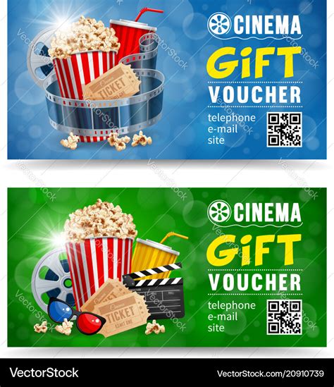 Cinema gift voucher Royalty Free Vector Image - VectorStock