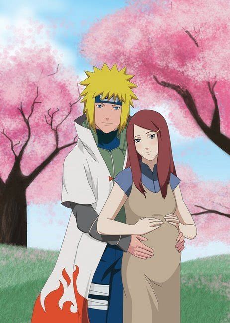 Fanpop - Zekrom676's Photo: Mom and Dad by CherryBlossom trees (mom pregnaut with Naruto)