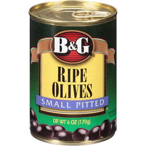 Small Pitted Black Olives - B&G Condiments