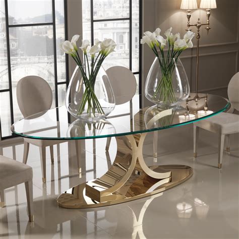 Elevate Your Home with a Gold Plated Oval Dining Table