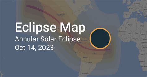 Eclipse Path of Annular Solar Eclipse on October 14, 2023