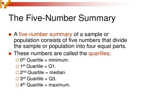 PPT - The Five-Number Summary PowerPoint Presentation, free download - ID:5884818