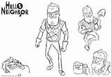 Coloring Pages Of Hello Neighbor Sketch By 5megi5  Free Printable sketch template