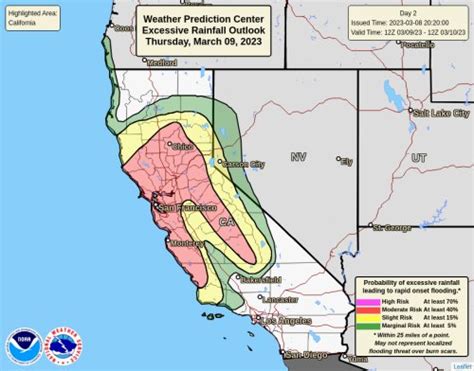 Map: Where flood risk will be highest during California atmospheric river | Flipboard