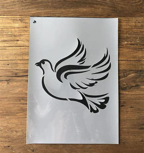 Bird of Peace Dove Stencil Template Image size 176mm High x | Etsy