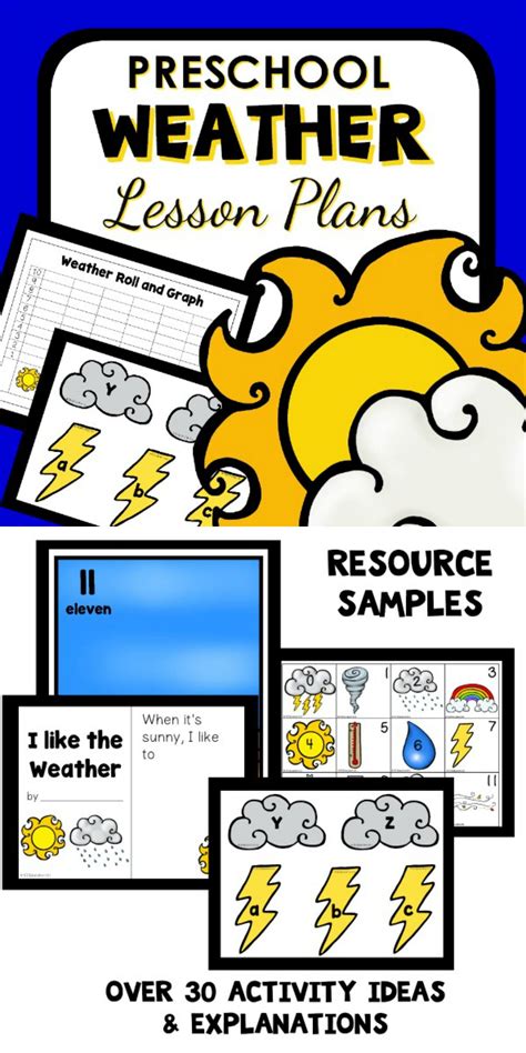 Weather Theme Preschool Classroom Lesson Plans - Preschool Teacher 101 | Classroom lesson plans ...