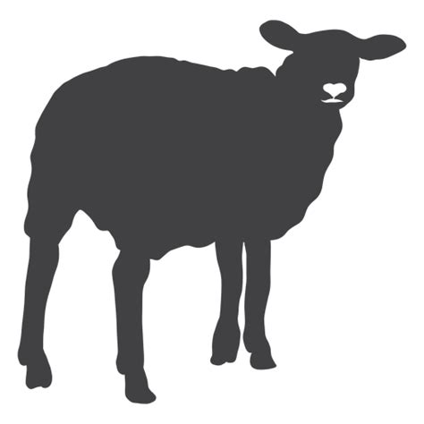 Sheep lamb wool hoof silhouette - Transparent PNG & SVG vector file