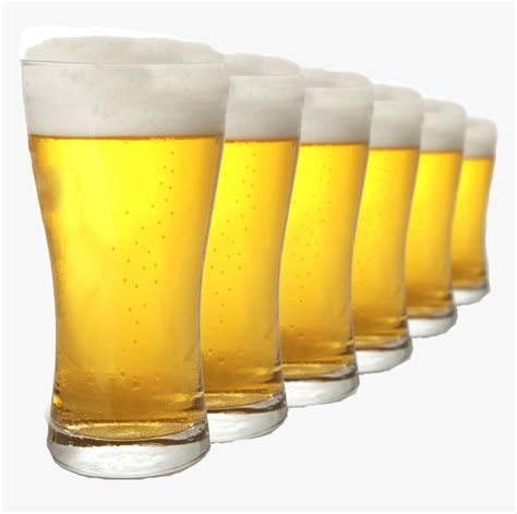 Row Of Pints Beer - 4 Pints Of Lager, HD Png Download , Transparent Png ...