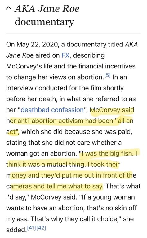 AKA Jane Roe documentary On May 22, 2020, a documentary titled AKA Jane ...