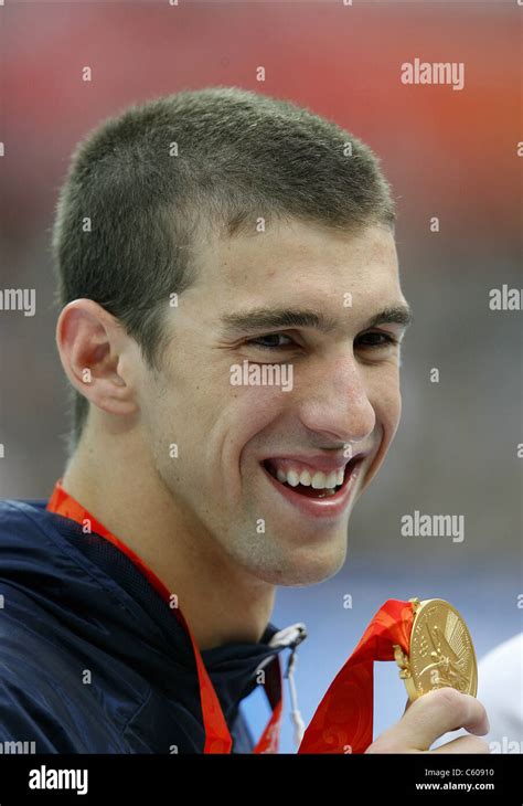 MICHAEL PHELPS USA OLYMPIC STADIUM BEIJING CHINA 16 August 2008 Stock ...