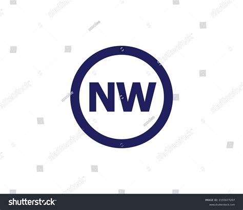 Nw Logo Design Vector Template Stock Vector (Royalty Free) 2155677207 ...