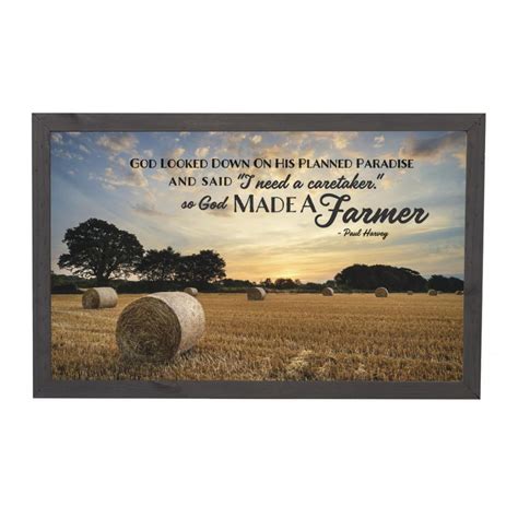 SO GOD MADE A FARMER Paul Harvey Framed Wood Art Plaque 17.75" x 11.25" - Walmart.com - Walmart.com