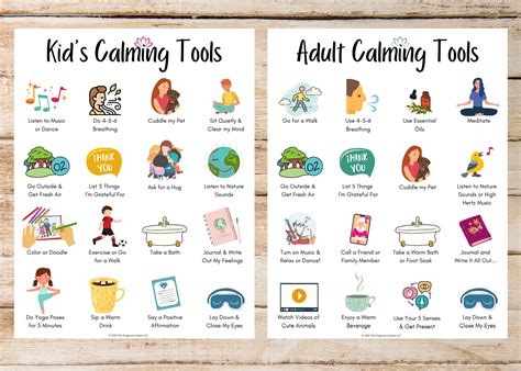 Kids calm tools poster adult calming tools Poster for | Etsy