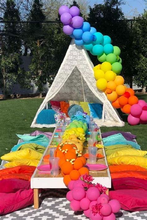 Picnic Party Birthday Party Ideas | Photo 1 of 4 in 2021 | Colorful birthday party decorations ...