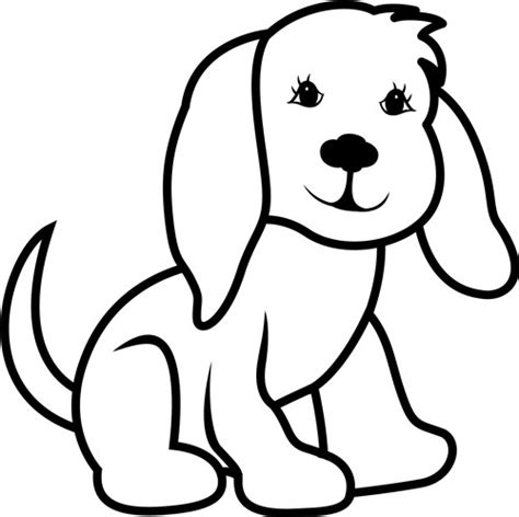 Dog Outline Vector Illustration | AnnTheGran