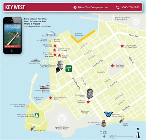 Map of Florida Keys and Key West