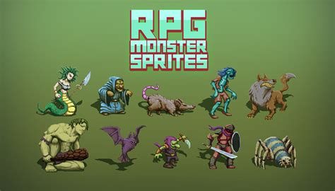 RPG Monster Sprites - thegameassetsmine