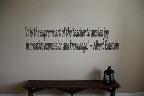 Albert Einstein Inspirational Teacher Wall Quote Sticker Decal 6"h x 22"w