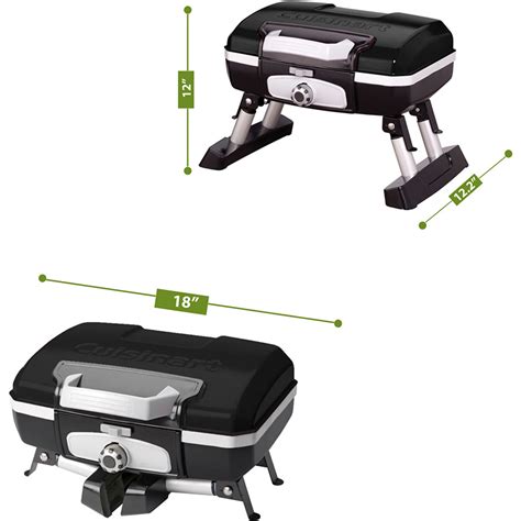 Cuisinart Black Petit Gourmet Tabletop Portable Gas Grill