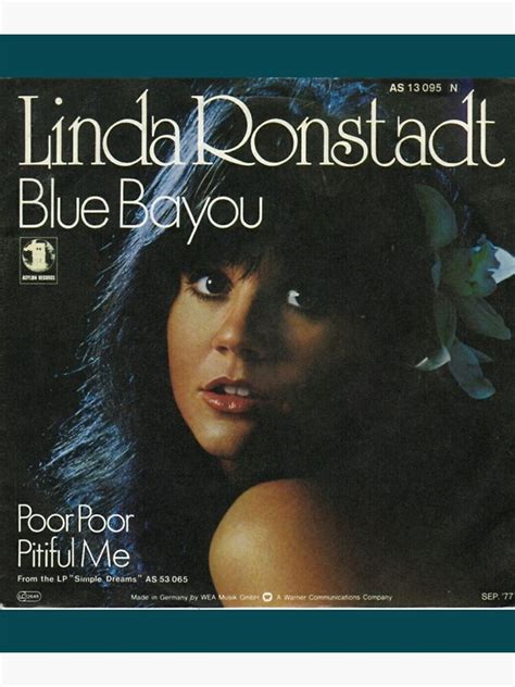 "Linda Ronstadt - Blue Bayou Album Cover " Poster by IronSkullsz | Redbubble