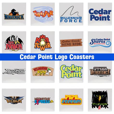 Cedar Point Logo Coaster Set - Etsy