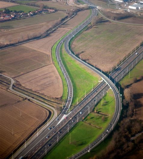 Aerial view of highway stock photo. Image of speed, motion - 22498416