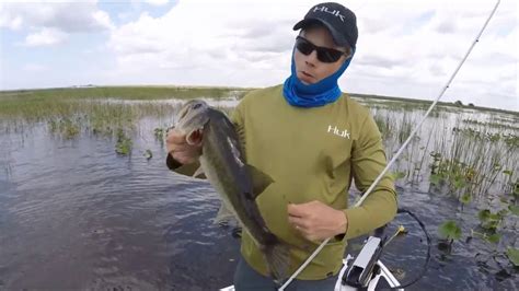 Lake Okeechobee Bass Fishing in Shallow Cover - March 2019 - YouTube