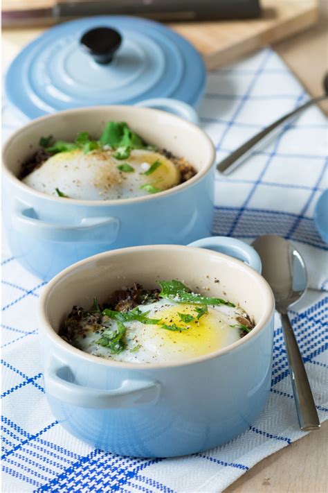 Individual Baked Duck Eggs with Quinoa (GF) | The Worktop