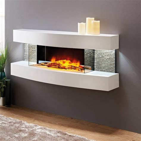 Evolution Fires FWMCW Miami Curve 48-Inch Wall Mount Electric Fireplace - White : BBQGuys