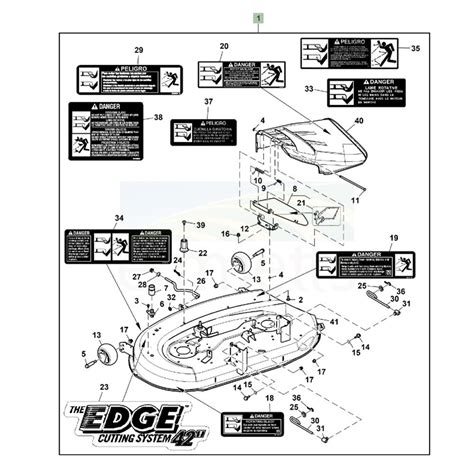 S130 S240 42 Inch Mower Deck BUC11057 - Emmetts Shop